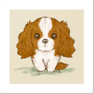 Portrait of a Cavalier King Charles Spaniel Posters and Art